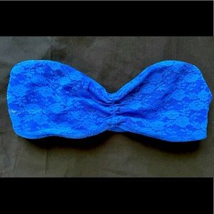 LACED lined PINK Victoria Secret BANDEAU BRA